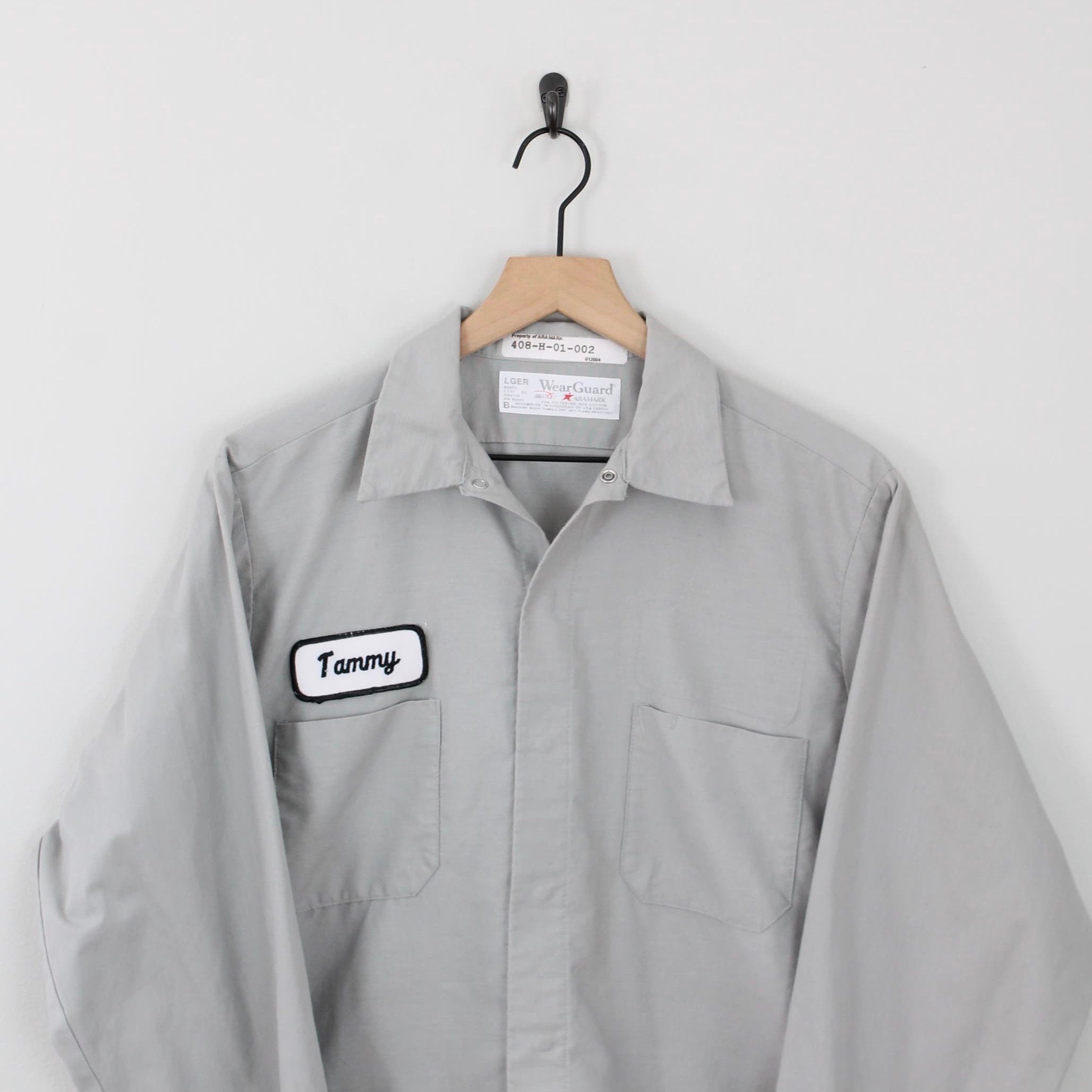 Vintage Gray Tammy's Utility Work Shirt Size Large Etsy