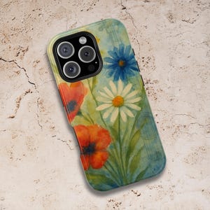 Watercolor Wildflower iPhone Case: Adrianne Lenker Inspired MagSafe Cover