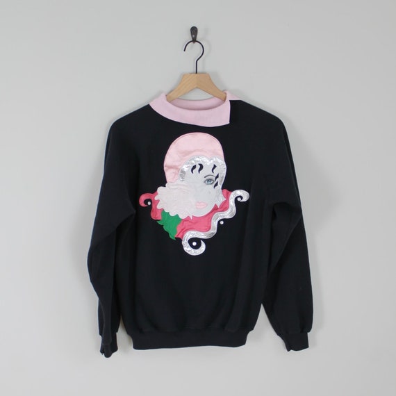 Vintage Collared Face Sweatshirt Size 