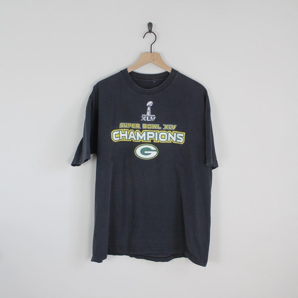 2011 Super Bowl XLV Green Bay Packers Champions T Shirt, Size XL, NFL Shirt, National Football Shirt, Super Bowl Tee