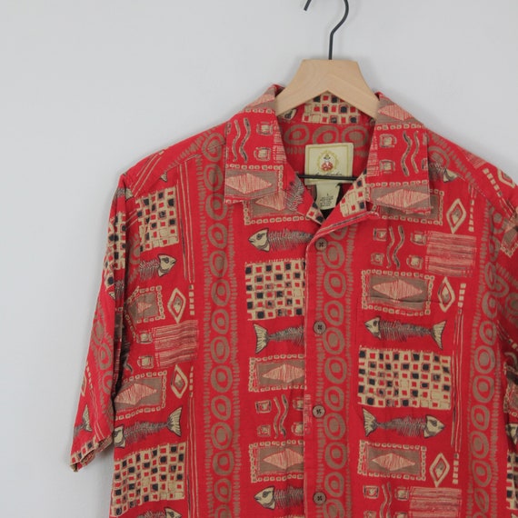 Vintage Red and Brown Joe Marlin, Abstract Polyne… - image 3