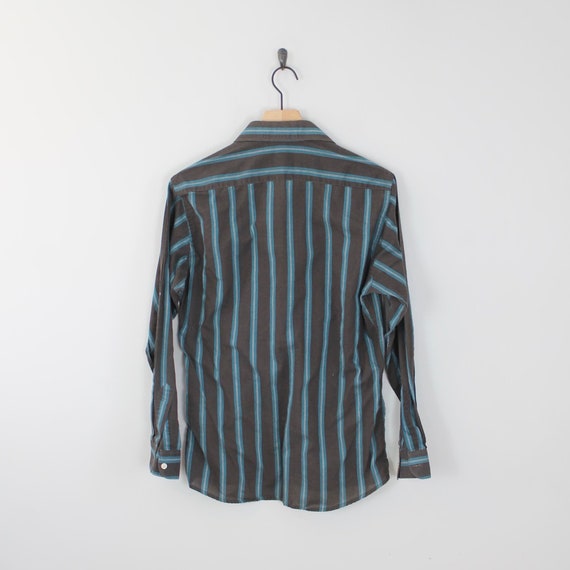 Vintage Black and Blue Striped, J.P. Austin Butto… - image 3