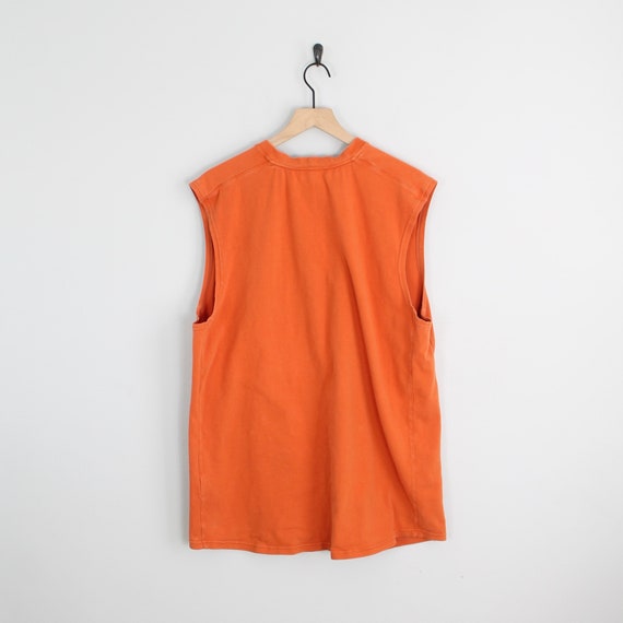 2000s Nike Orange Plain Tank Top, Size XL, Solid … - image 4