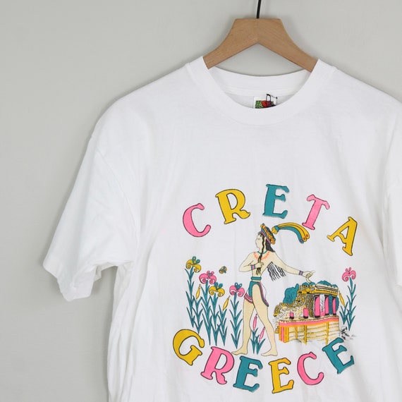 Vintage 80s Creta Greece Tourism T-Shirt, Size XL… - image 7
