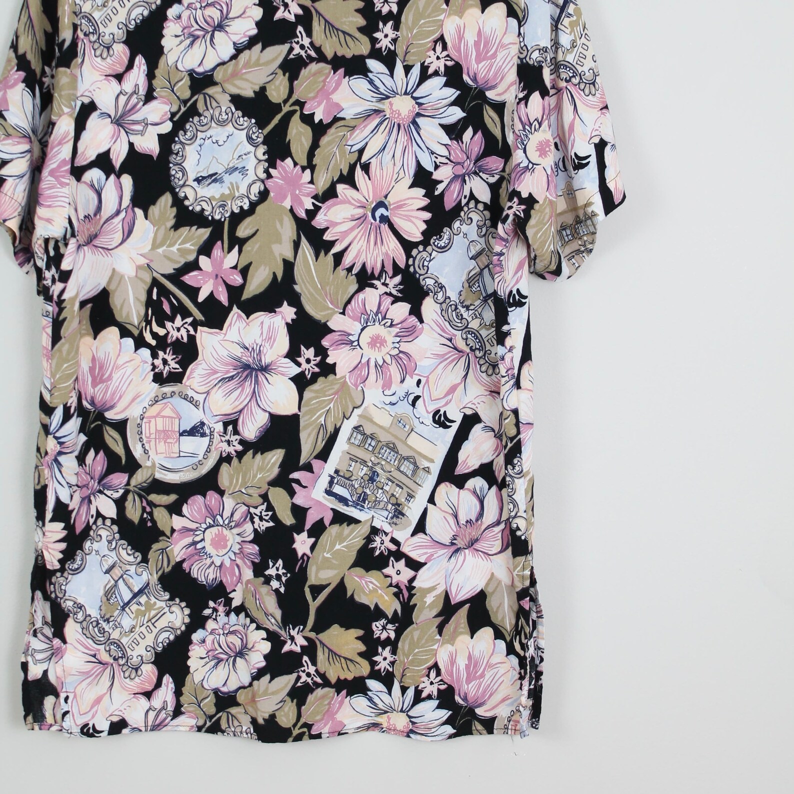 long floral blouse