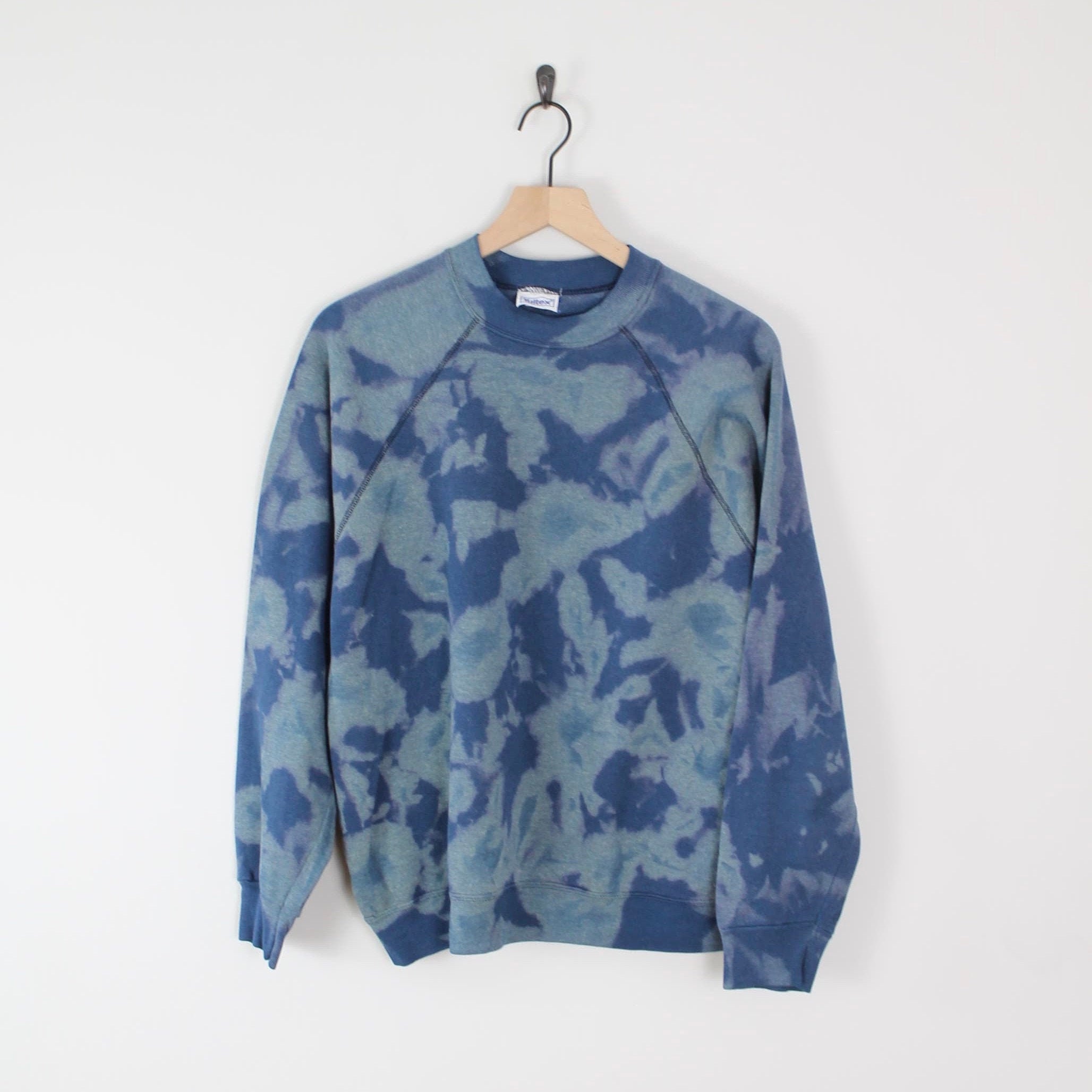 bleached blue sweatshirt