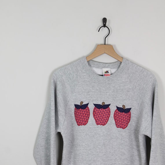 Vintage Embroidered Apple Crewneck Sweatshirt, Si… - image 2