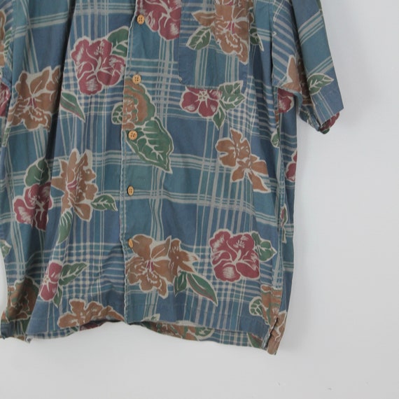 Vintage 90s Route 66, Hibiscus Flower Pattern Haw… - image 3