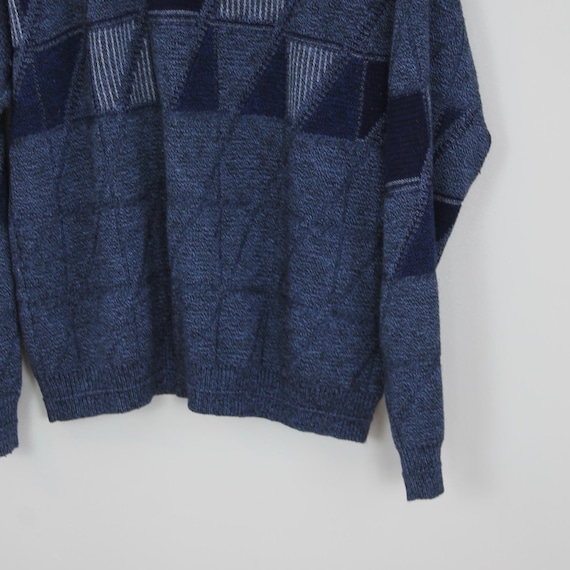 Vintage 80s Blue Geometric, Jantzen PDX  Sweater,… - image 6
