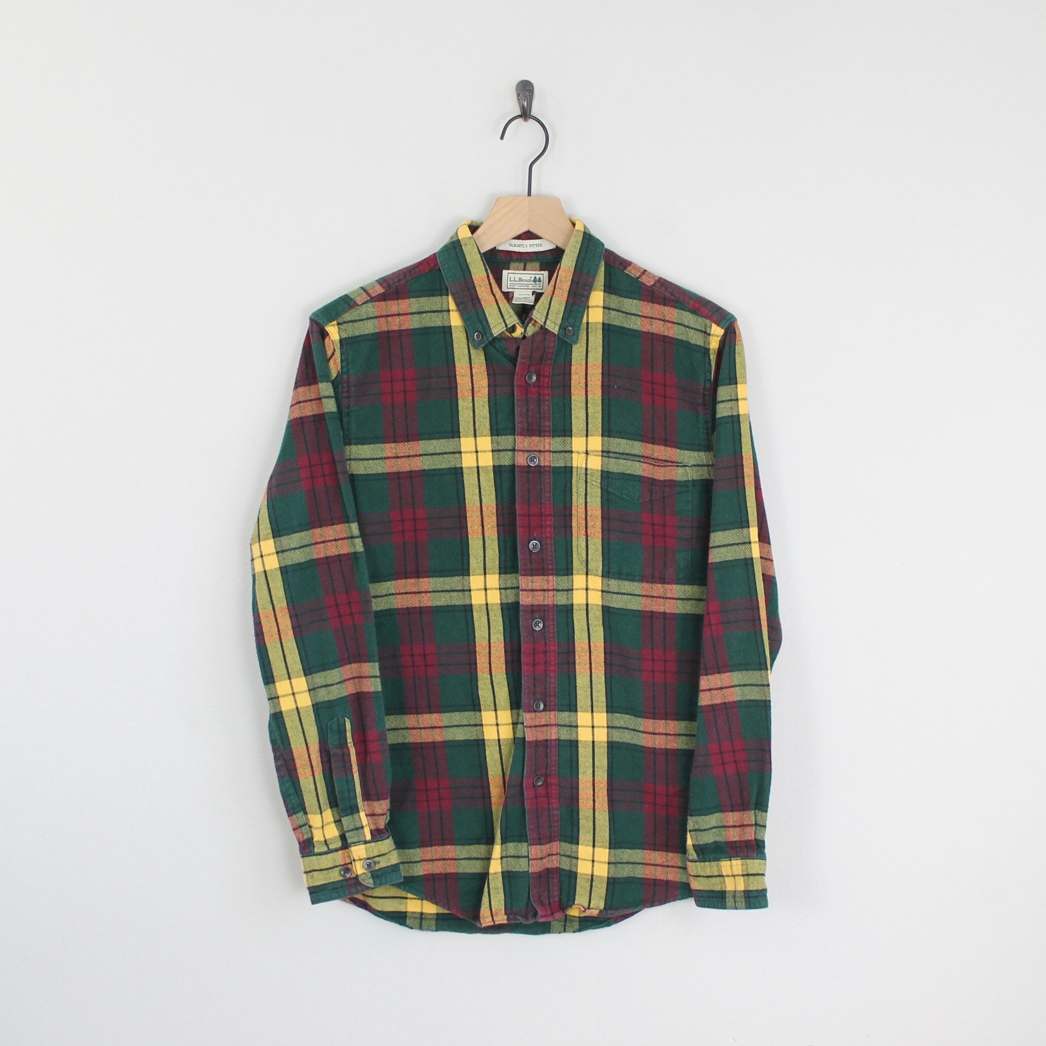 Vintage 2000s Green and Yellow, L.L. Bean Flannel, Size Small, Utility Shirt, Workwear, Heavy Weight Flannel, Flannel Shirt Jacket - Etsy Vintage 2000s Green and Yellow, L.L. Bean Flannel, Size Small, Utility Shirt, Workwear, Heavy Weight Flannel, Flannel Shirt Jacket - Etsy