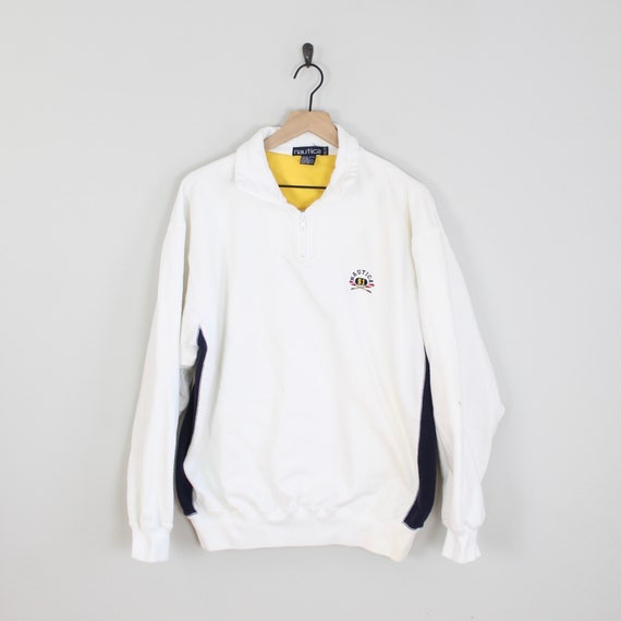 Vintage Embroidered Nautica Quarter Zip Sweatshirt Size XL Branded Sweatshirt Nautical Sweatshirt Boating Sweatshirt Etsy UK