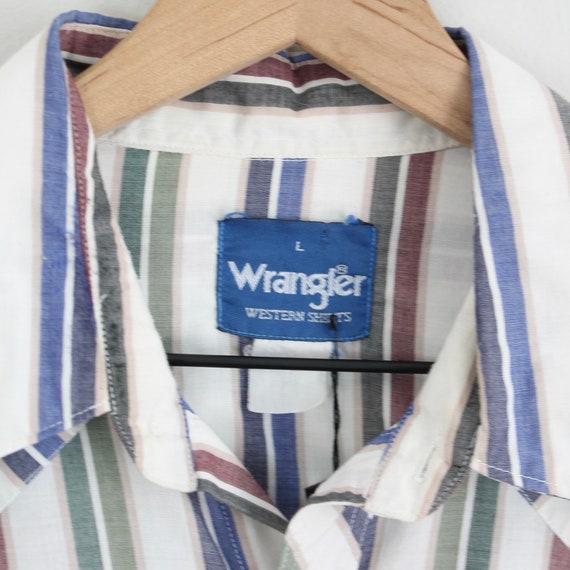 Vintage Striped Wrangler, Snap Button Western Shi… - image 6