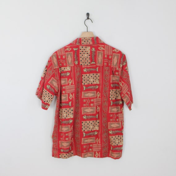Vintage Red and Brown Joe Marlin, Abstract Polyne… - image 7