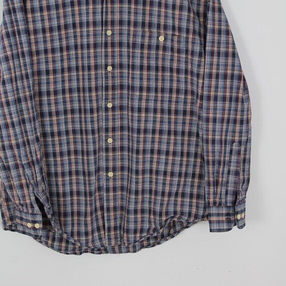 Vintage 90s Bill Blass, Plaid Denim Button Down S… - image 8