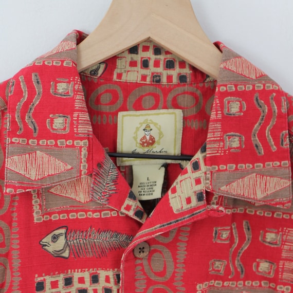 Vintage Red and Brown Joe Marlin, Abstract Polyne… - image 5