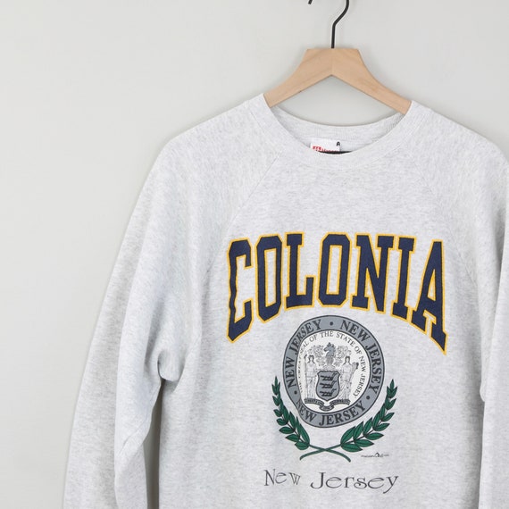 Vintage Colonia New Jersey, Crewneck Sweatshirt, … - image 3