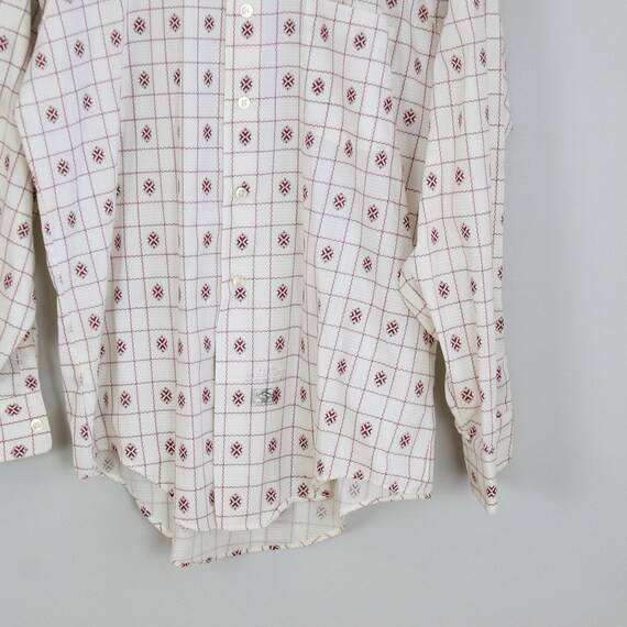 Vintage 1970s Geometric Pattern, Button Up Shirt,… - image 6