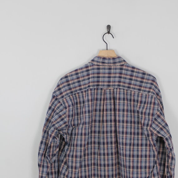 Vintage 90s Bill Blass, Plaid Denim Button Down S… - image 7