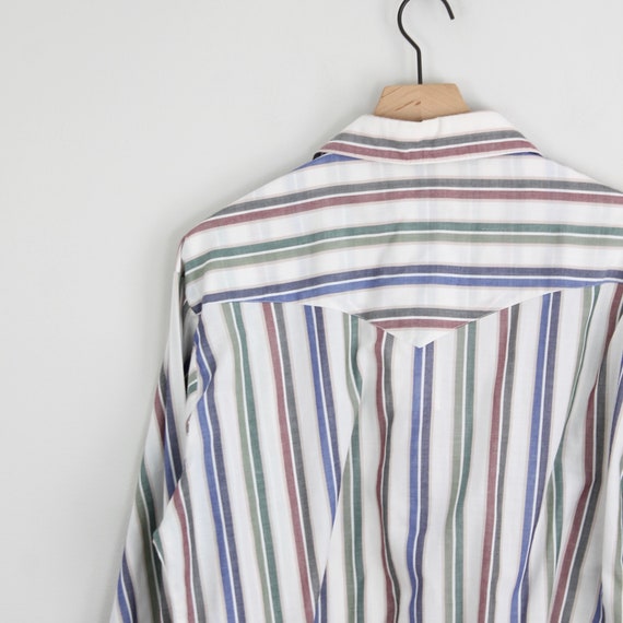 Vintage Striped Wrangler, Snap Button Western Shi… - image 7