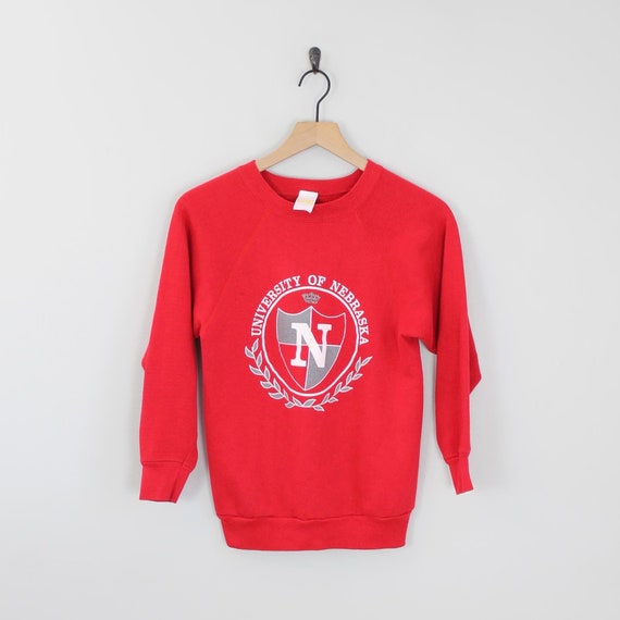 Vintage 70s University of Nebraska, Crewneck Swea… - image 1