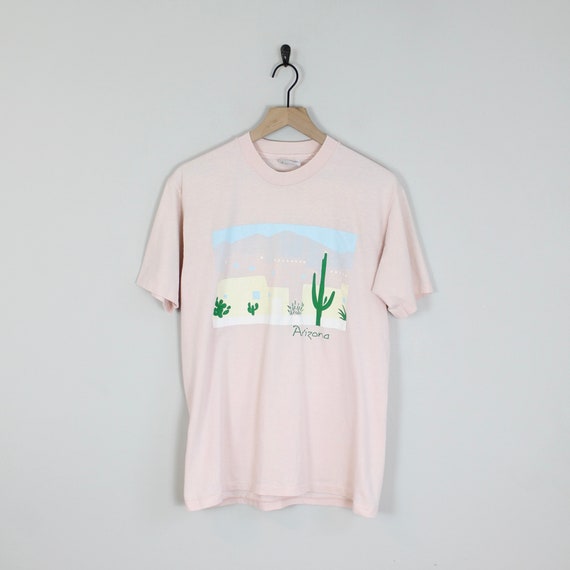 Vintage Arizona, Cactus Graphic T-Shirt, Size Lar… - image 1