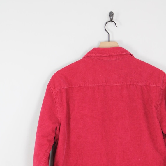 Red corduroy jacket fleece lined clearance