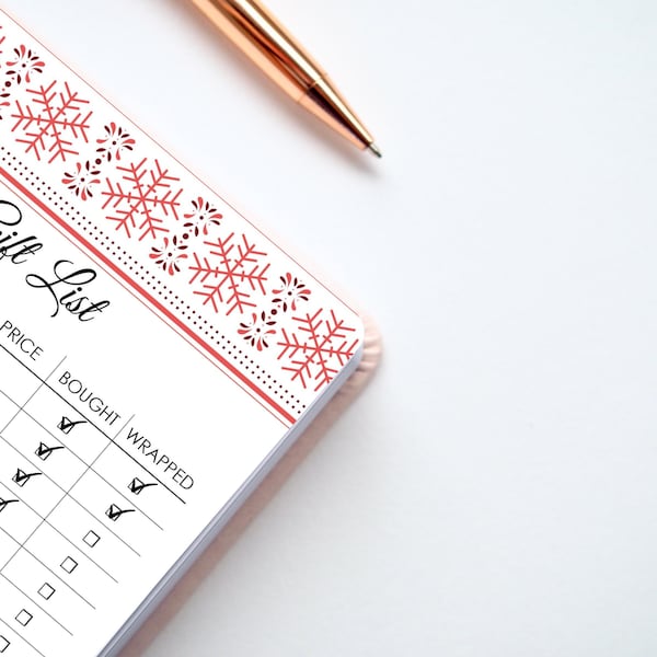 Geschenk Tracker druckbare Weihnachtsgeschenkliste, Weihnachtsgeschenkplaner, Weihnachtsplaner für Happy Planner