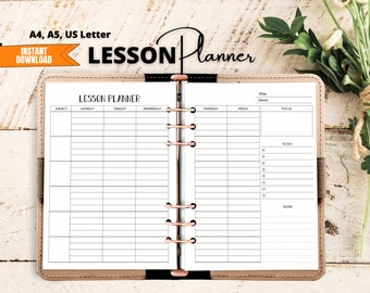 Lesson Planner Printable, Teacher Planner, Homeschool Resources,  Subject Planner, academic planner 2026 2027