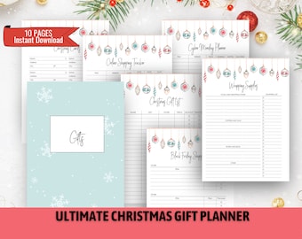 Printable Christmas Gift Planner, Holiday Shopping List (PDF)