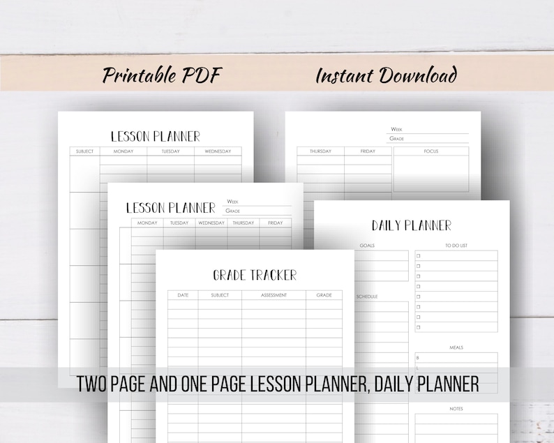 Printable Homeschool Planner: Big Happy Planner Size, Lesson Plans (PDF ...