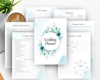 Wedding Planner, Printable Wedding Guide, Wedding Budget  (PDF)