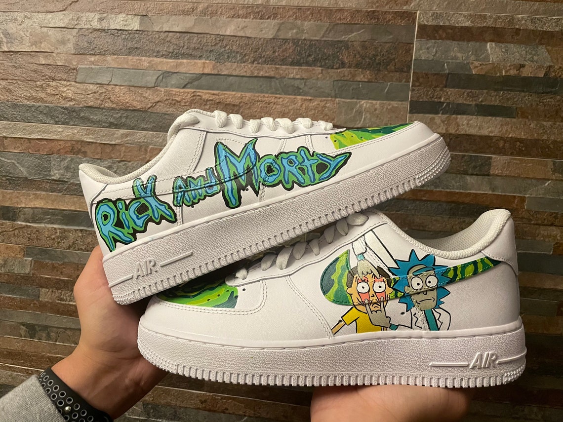 Rick and Morty custom Air Force 1s | Etsy