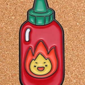 Spice It Up: Sriracha Enamel Pin | Food Pin | ROFLPINS