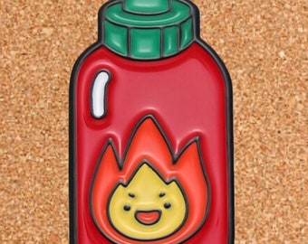 Spice It Up: Sriracha Enamel Pin | Food Pin | ROFLPINS