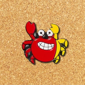 RED CRAB Enamel Pin |  Funny Enamel Pin