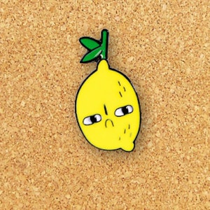 Angry Lemon Enamel Pin | Funny Enamel Pin