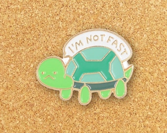 Pin de esmalte de tortuga / Pin de esmalte divertido