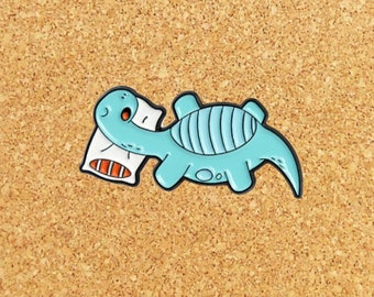Sleeping Dinosaur Enamel Pin | Dinosaur Pin | Cute Enamel Pin
