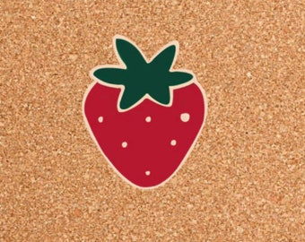 Strawberry Sensation: Fruit Enamel Pin – Sweeten Your Style! | Food Pin | ROFL PINS