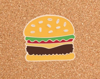 Deliciously Cute Hamburger Enamel Pin - Add Flavor to Your Style | Food Pin | ROFL PINS