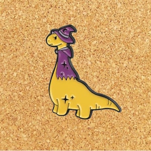 Yellow Dinosaur Enamel Pin | Dinosaur Pin | Cute Enamel Pin