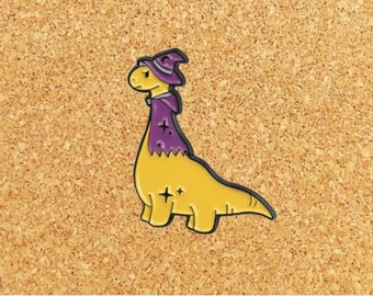 Yellow Dinosaur Enamel Pin | Dinosaur Pin | Cute Enamel Pin