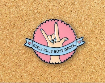 Girl Rules Enamel Pin | Funny Enamel Pin