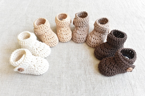 Crochet Baby Booties: 100% Mercerized Cotton, Newborn Gift
