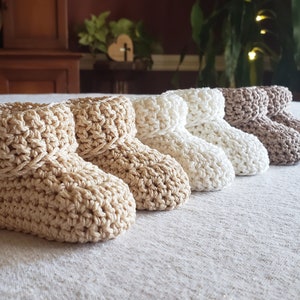 100%  Mercerized Cotton |  A pair of Baby shoes | Baby booties | 0-1month | 1-3months | 3-6months | Crochet | Baby gift