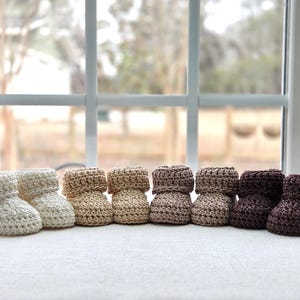 Crochet Baby Booties: 100 percent Mercerized Cotton, Newborn Gift, Baby Shower, Pregnancy Announcement