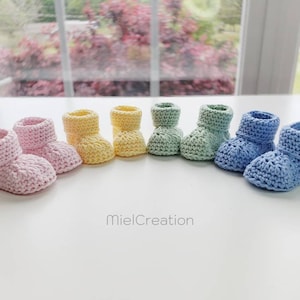 Baby Booties | Crochet | Baby Shoes | Crib Shoes | 0-3months | Baby Gift | Handmade