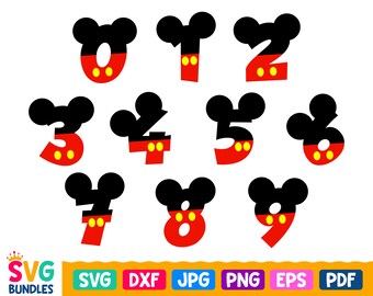 Mickey Mouse Numbers Printable