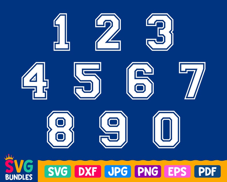 Varsity Numbers SVG