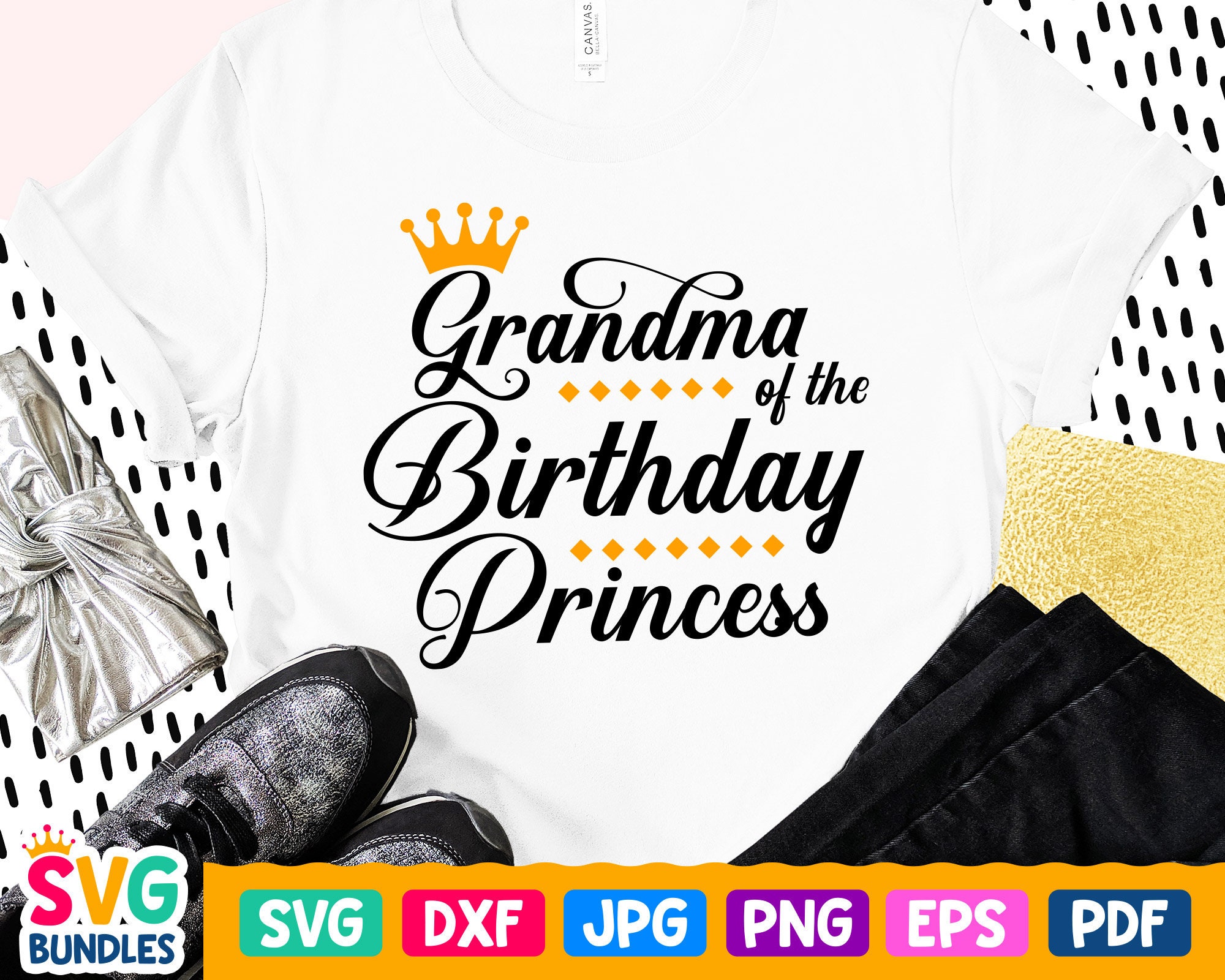 Download Grandma Of The Birthday Princess Svg Birthday Girl's | Etsy